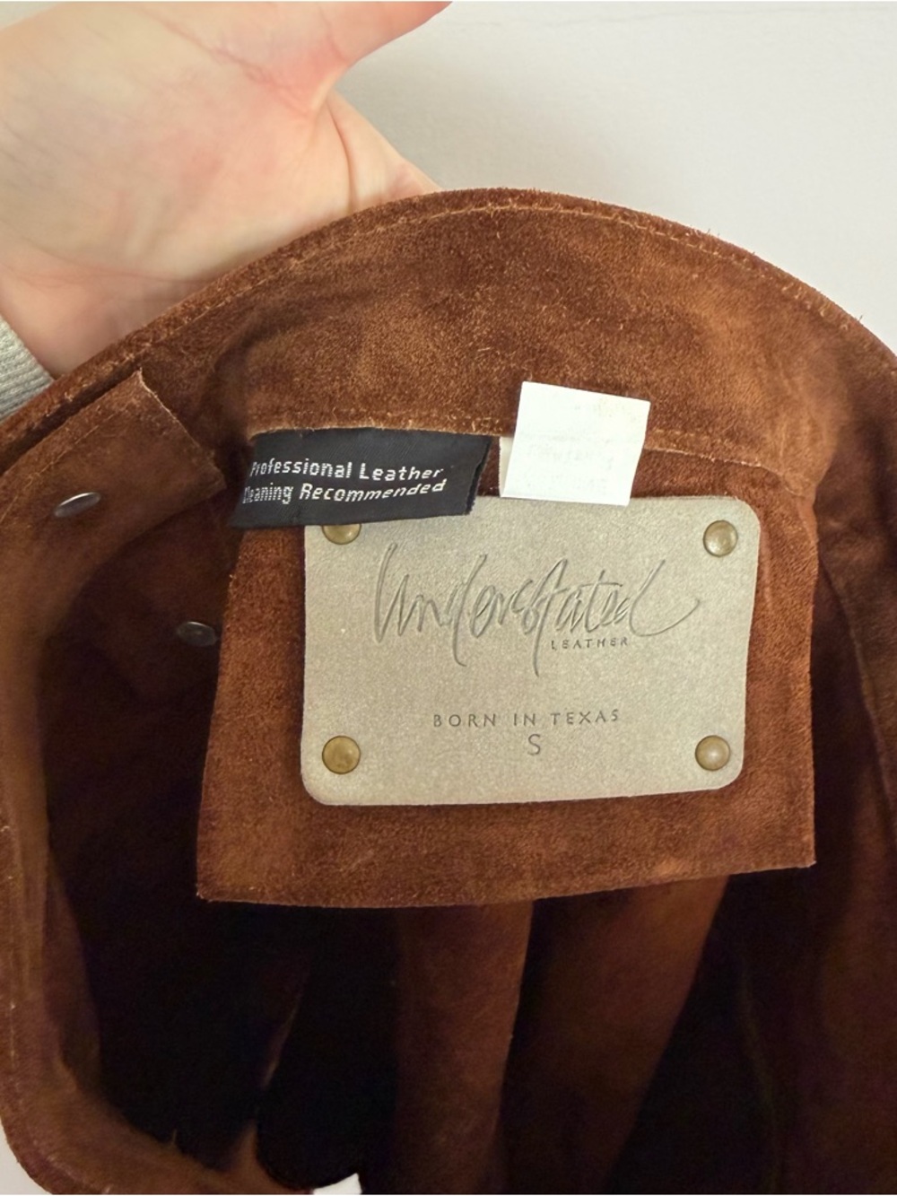Free People Understated Leather Mini Skirt Brown Suede Button Front Size S - Picture 4 of 5